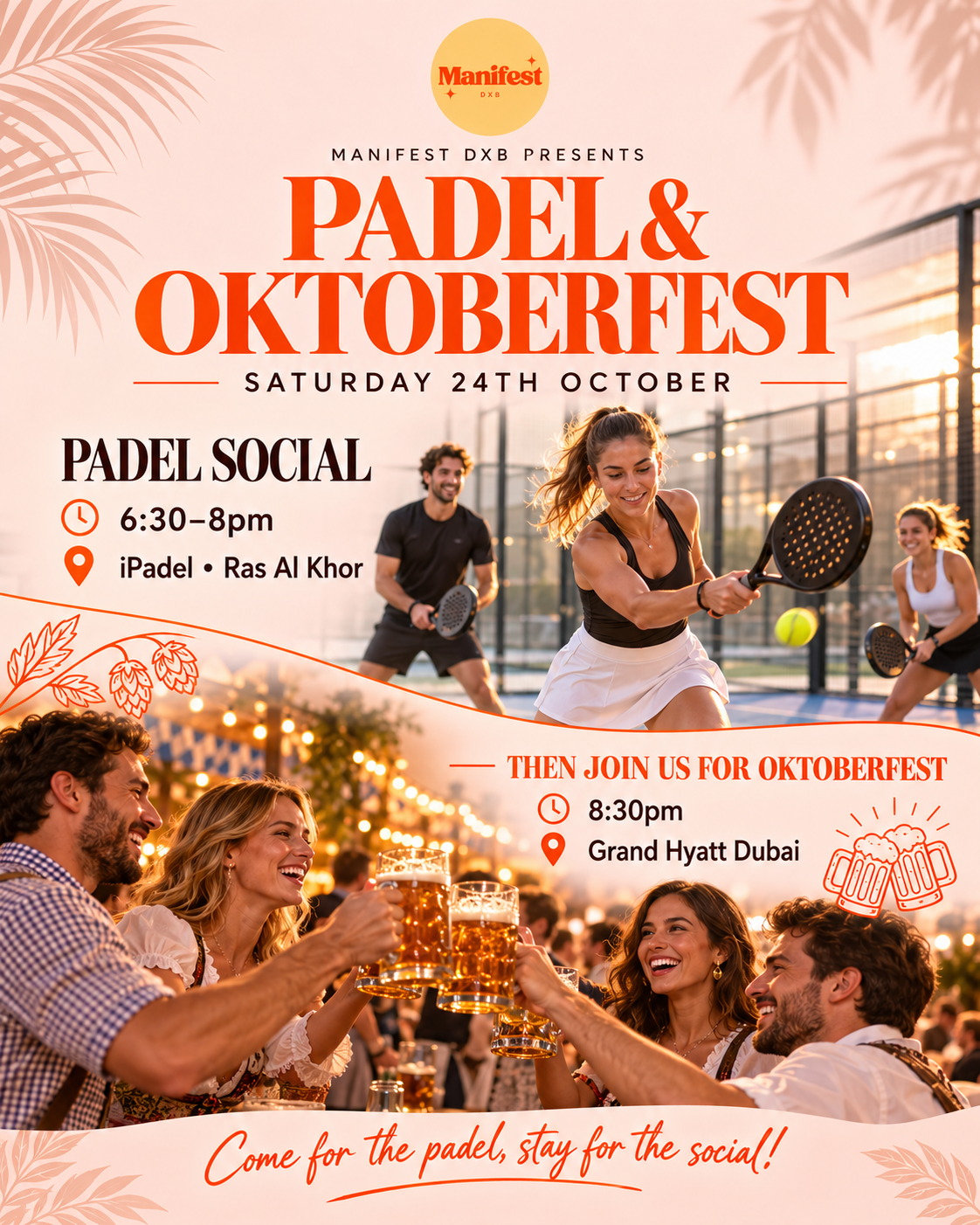 Saturday Padel Social & Oktoberfest - Saturday 24th October