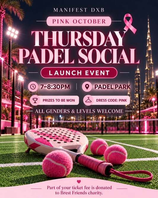 Thursday Padel Social - Pink October Launch Event - Thursday 29th October